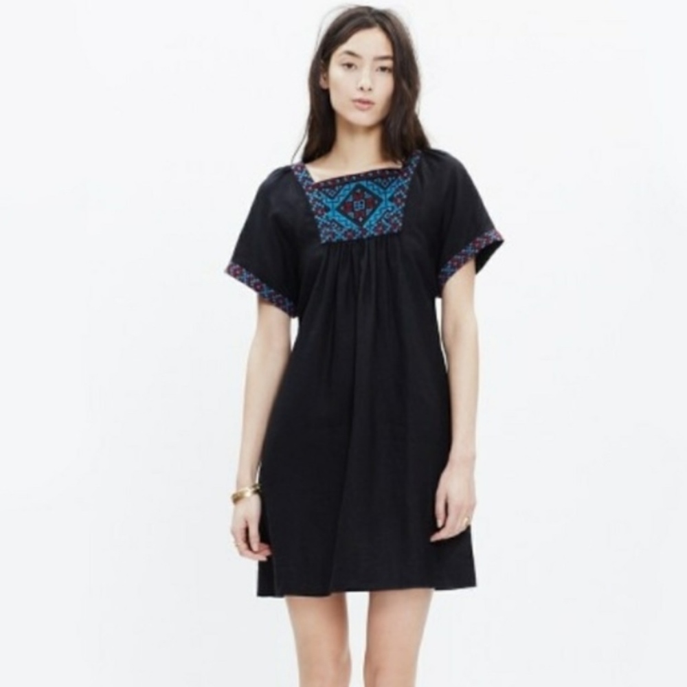 Madewell black linen "Wander" dress, sz. L